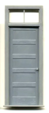 1-5/8″ x 4-1/4″ DOOR-5 PANEL WITH 2 PANE TRANSOM (Large Scale)
