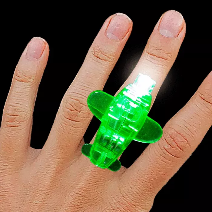 1.5" Light-Up Plane Finger Lights- Green (#358430-Green)