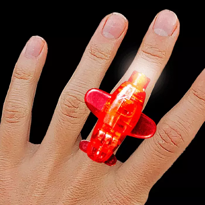 1.5" Light-Up Plane Finger Lights- Red (#358430-Red)