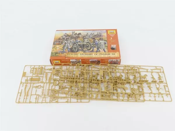 1:72 Scale Zvezda 8066 Swedish Artillery of Charles XII Unpainted Figures/People