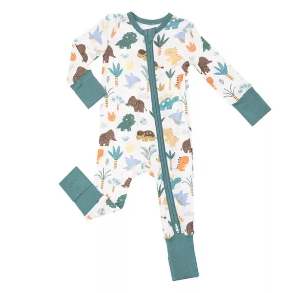 2-Way Zipper Romper - Cute Dino