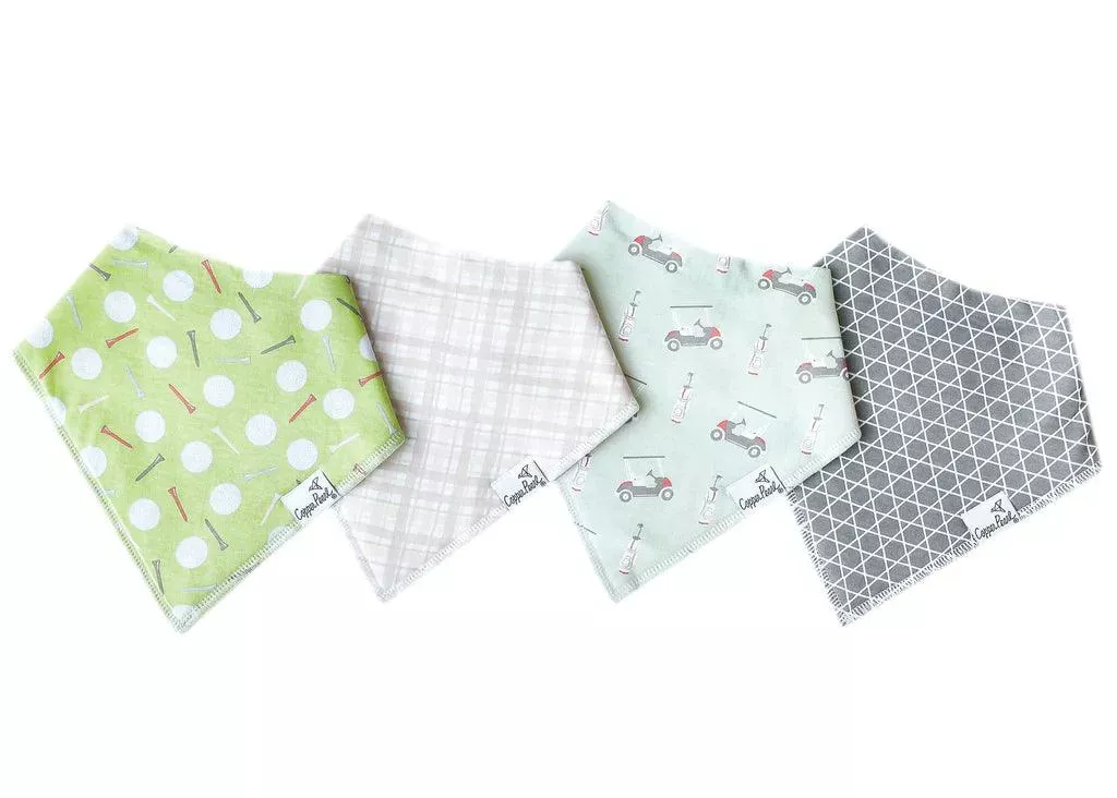 4 Pack Baby Bandana Bibs - Bogey