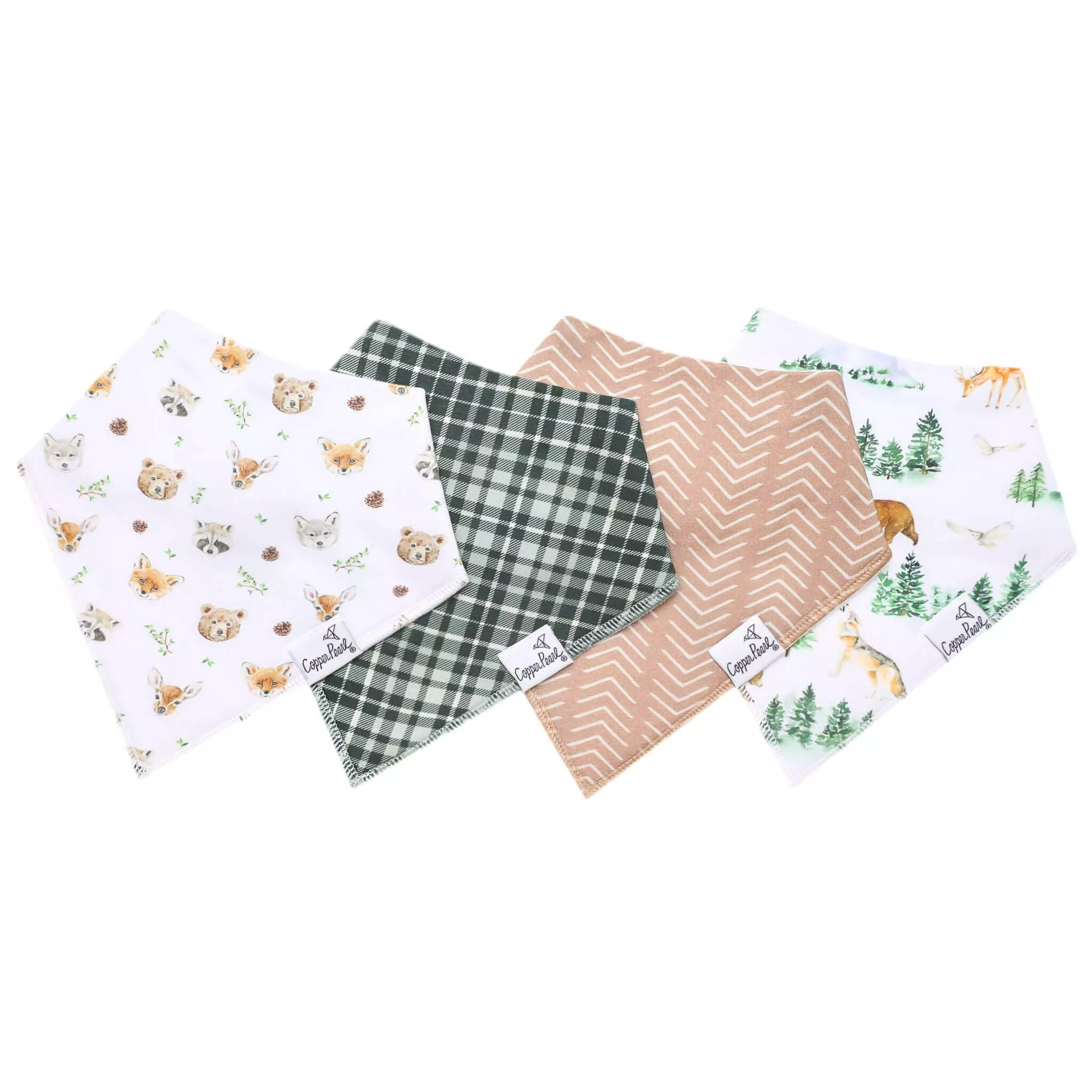 4 Pack Baby Bandana Bibs - Wilder