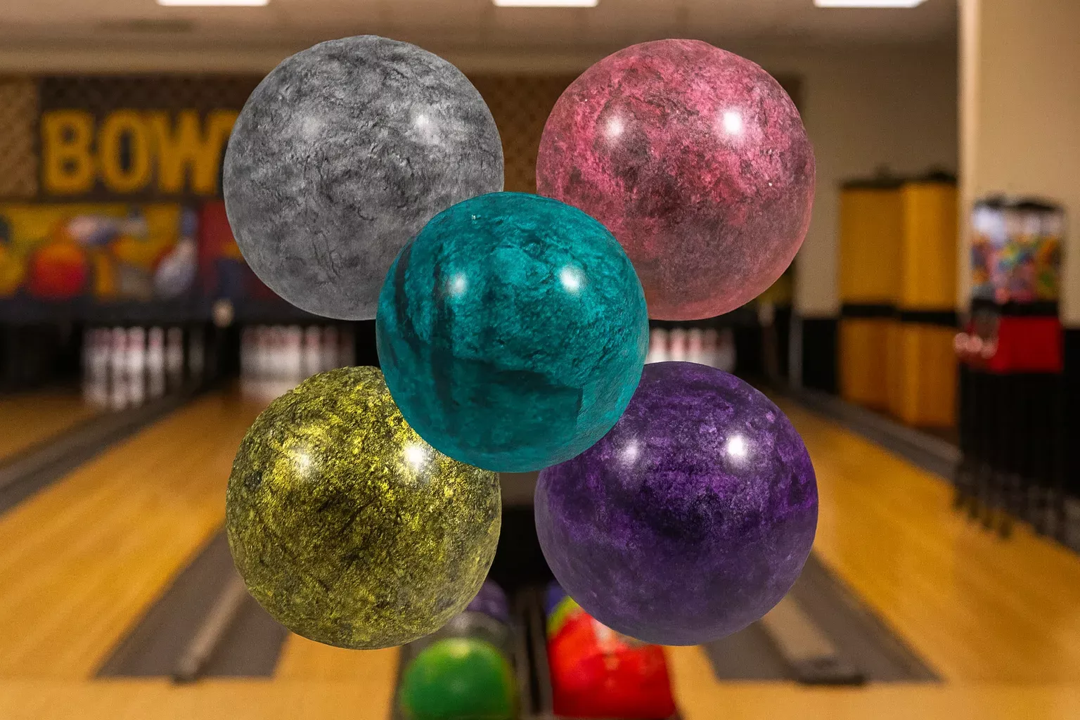 45mm Hi-Bounce Bowling Ball Mix (300 Pack)