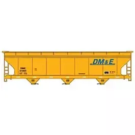 47' ACF 3-Bay Center Flow Covered Hopper - Kit -- Dakota, Minnesota & Easten 51064 (yellow, blue)