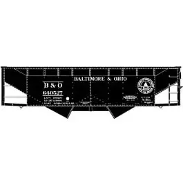 50-Ton Offset-Side 2-Bay Hopper - Kit -- Baltimore & Ohio 640537 (black, 13 States Logo)