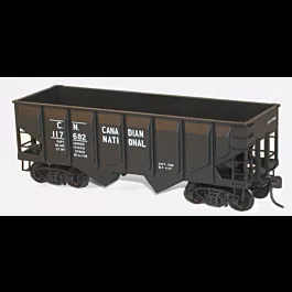 55-Ton Panel-Side Two-Bay Hopper - Kit (Plastic) -- Canadian National #117682 (black)