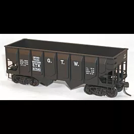 55-Ton Panel-Side Two-Bay Hopper - Kit (Plastic) -- Grand Trunk Western #107840 (black)