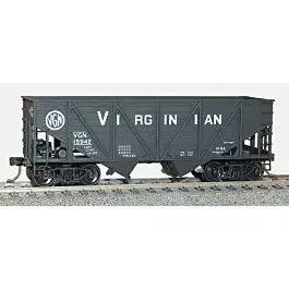 55-Ton Wood-Side 2-Bay Hopper - Kit -- Virginian #15947 (black, white)