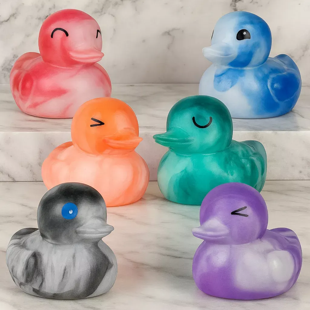 6-inch Marble Rubber Ducks