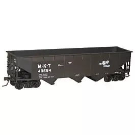 AAR 70-Ton Offset-Side 3-Bay Hopper - Kit -- Missouri-Kansas-Texas #40654 (black, Katy Logo)