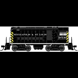 Alco HH660 - Standard DC - Master Silver -- Minneapolis & St. Louis #D-939 (black, yellow)