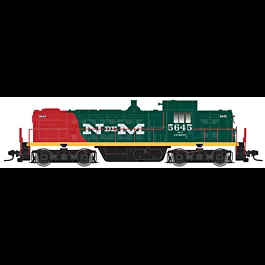 Alco RS1 - Standard DC - Master(R) Silver -- Nacionales de Mexico #5645 (green, orange, yellow)