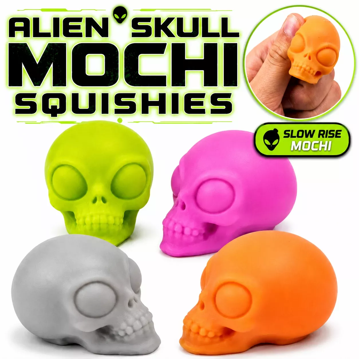 Alien Skull Mochi Squishies (360 Count)