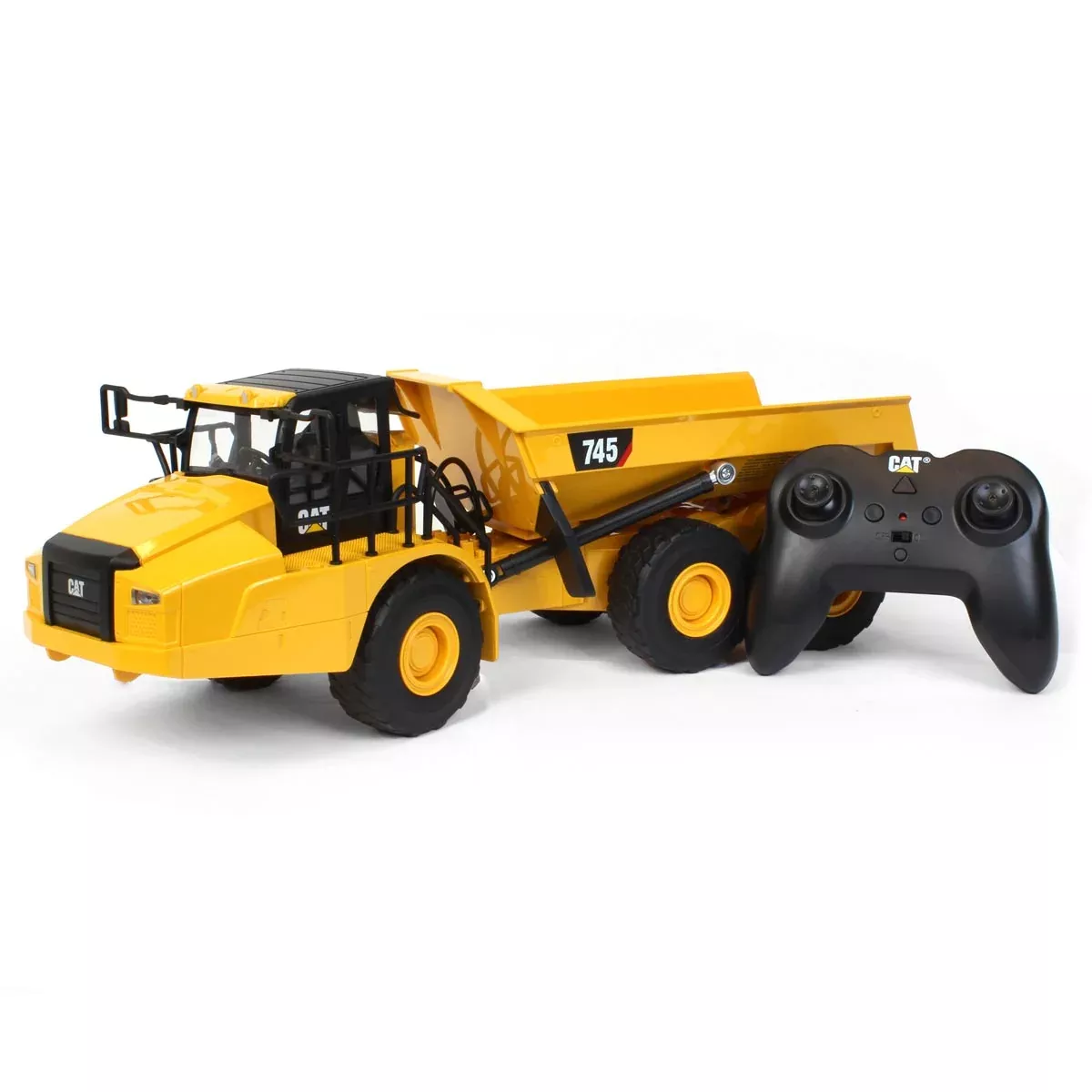 (B&D) 1/24 Radio Control Caterpillar 745 Articulated Truck, Made of Durable Plastic - Damaged Item