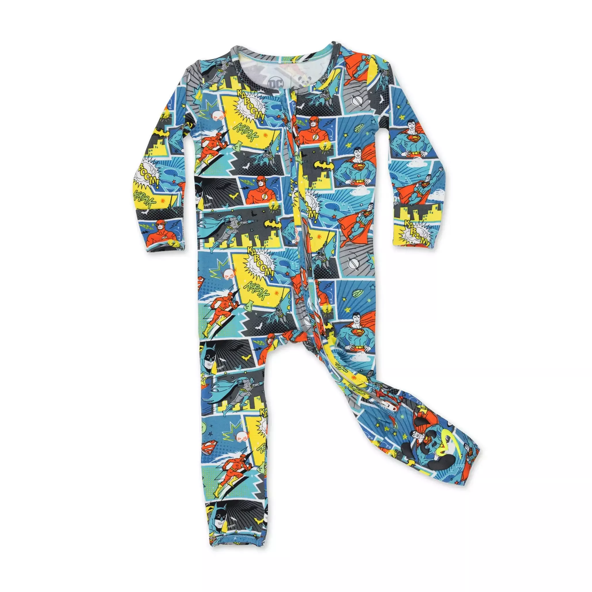 Bamboo Convertible Footie - Justice League Heroes