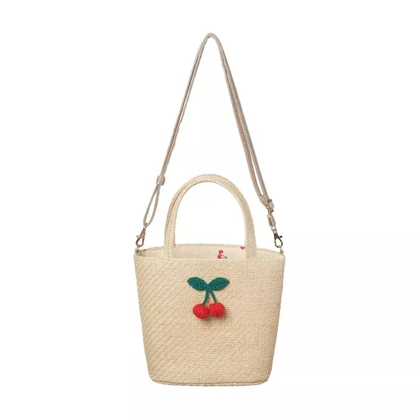 Crochet Cherry Basket Bag