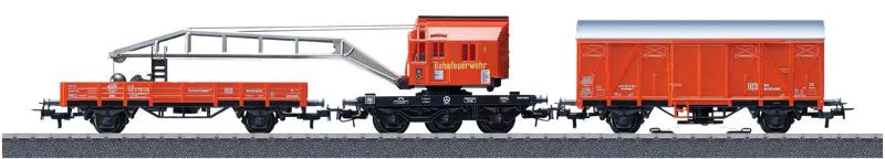 'Fire Dept' Recovery Crane Car Set (Start Up) MFX w/Sound