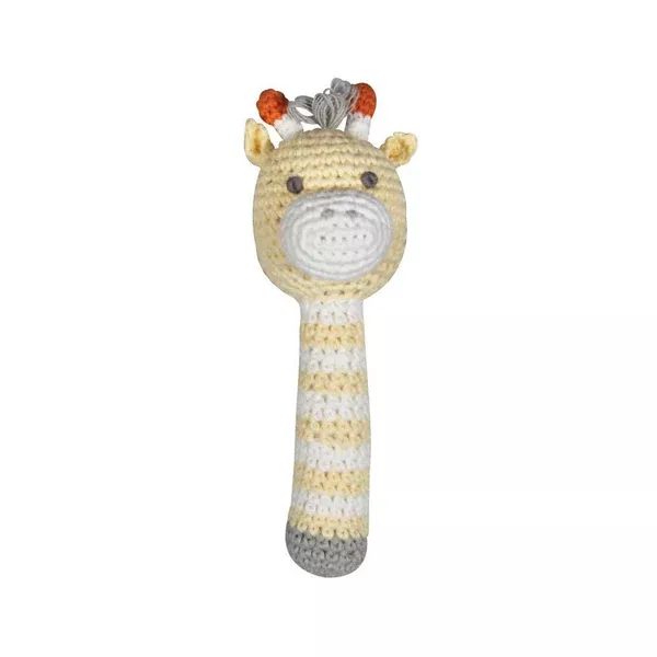 Giraffe Crochet Stick Rattle