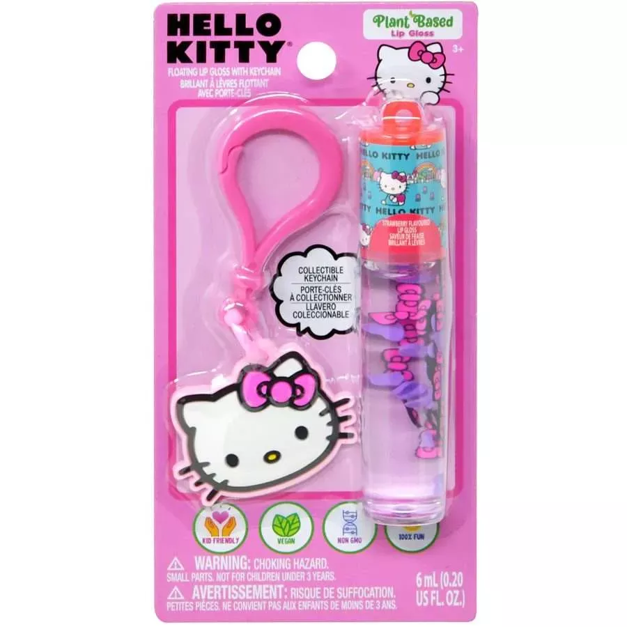 Hello Kitty Strawberry Lip Gloss with Keychain