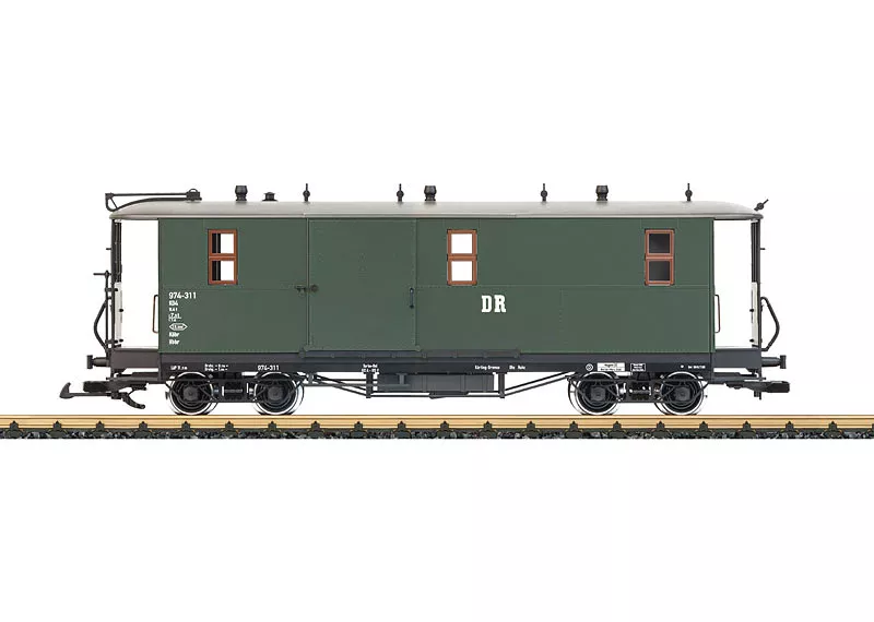 LGB 30321 DR Type KD 4 Baggage Car, Era III w/Metal Wheels