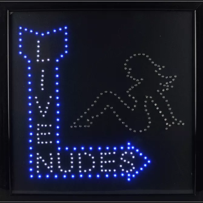 Live Nudes LED Sign 19 x 19 inches