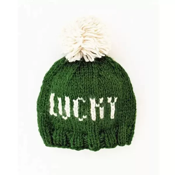 Lucky St. Patrick's Day Hand Knit Beanie Hat