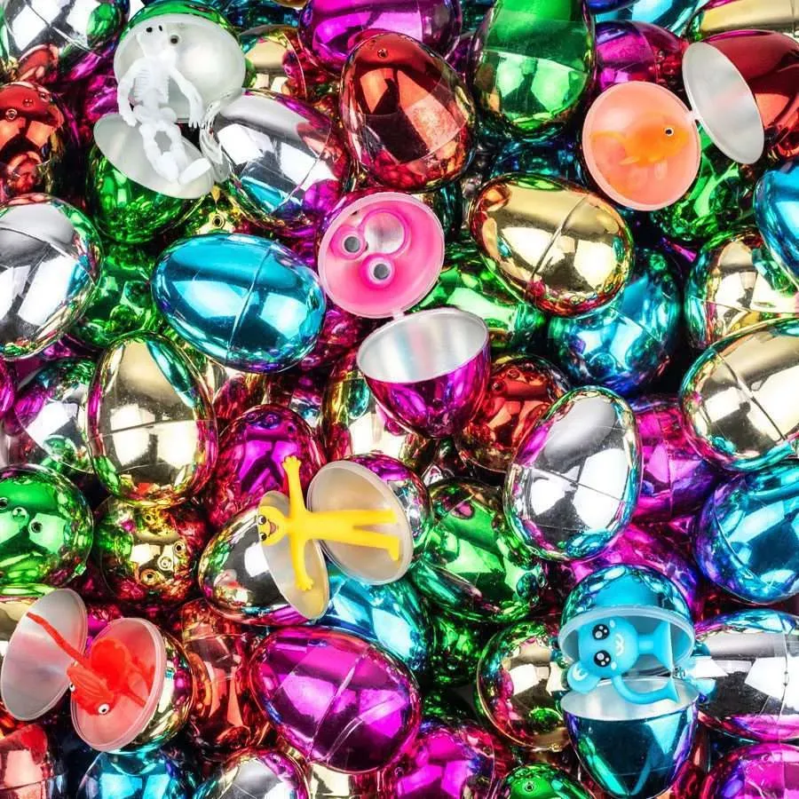 Metallic Eggs w/ Toys Inside (300 Pieces)