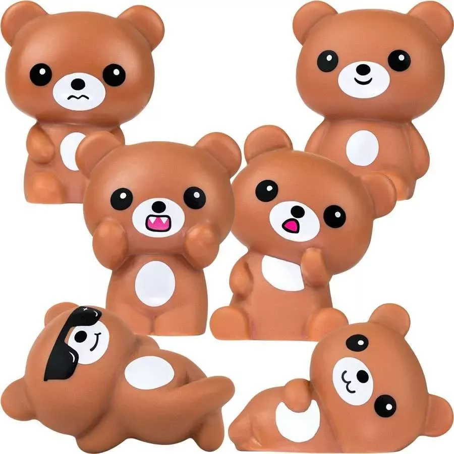 Mini Kawaii Brown Bear Toys (50 Pack)