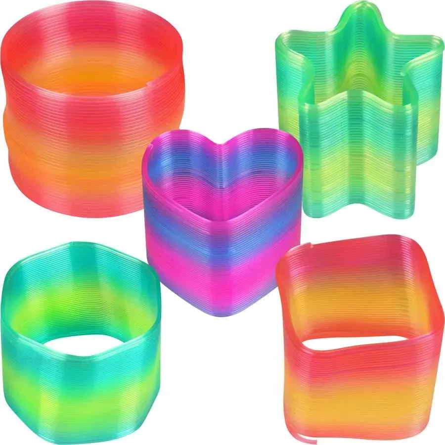 Neon Coil Spring Toys – 12 Pieces, 80mm