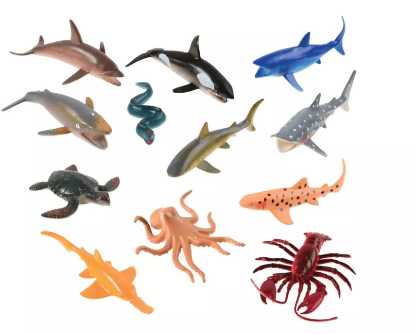 Ocean Animal Plastic Toy Mix- 84 Pieces