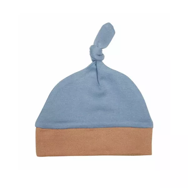 Organic Banded Top-Knot Hat In Pool/Adobe