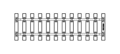 PIKO 35231 Tie Section, 280 mm. 25 Per Box