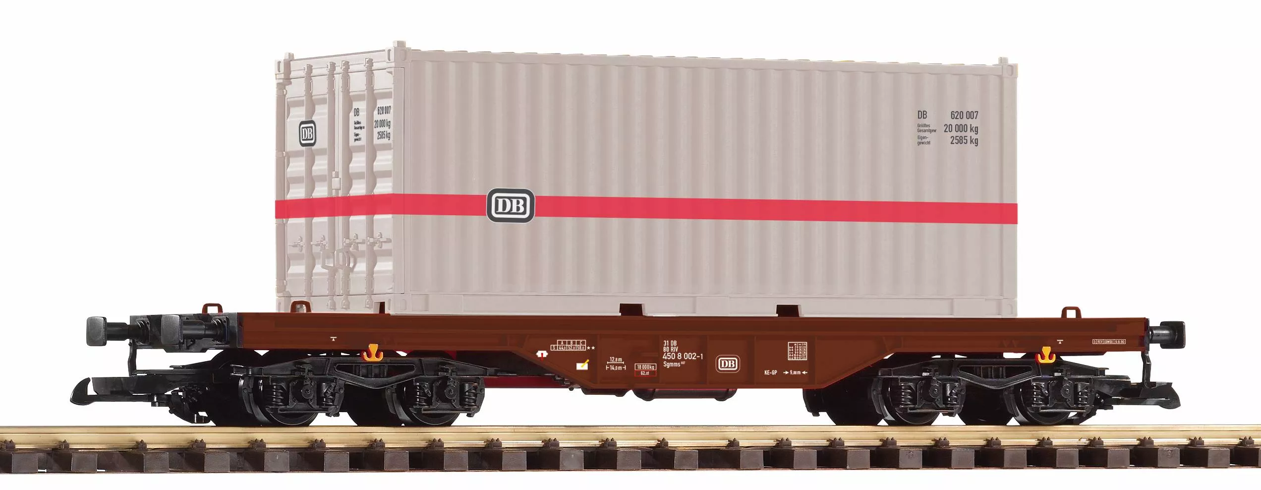 PIKO 37747 DB IV Flat w/20' Container