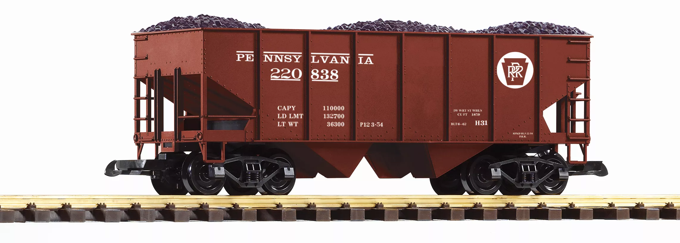 PIKO 38916 PRR Rib-Side Hopper 220838 w/Coal Load