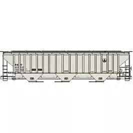 Pullman-Standard 4750 3-Bay Covered Hopper - Kit -- Baltimore & Ohio #603158 (gray, Small Capitol Dome Logo)