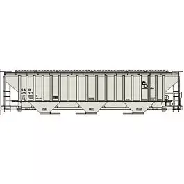 Pullman-Standard 4750 3-Bay Covered Hopper - Kit -- Chesapeake & Ohio #603312 (gray, Progress Logo)