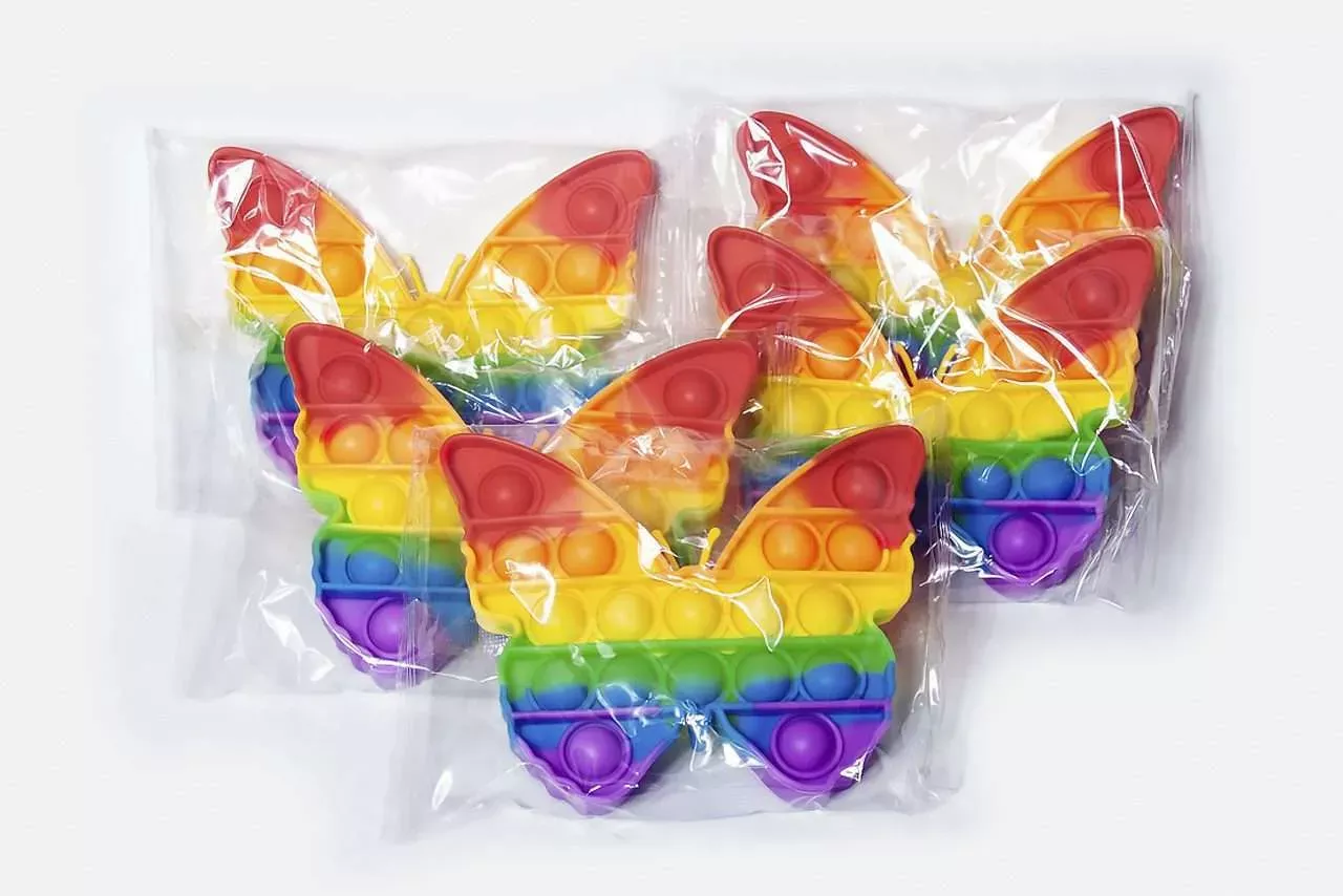 Rainbow Butterfly Pop-Its – 200 Pieces
