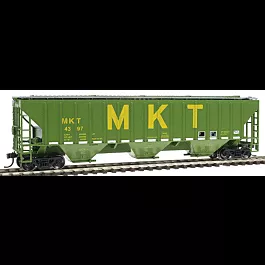 Ready-To-Roll(tm) 54' Pullman Standard 3-Bay Covered Hopper - Assembled -- Missouri-Kansas-Texas "Katy" #1