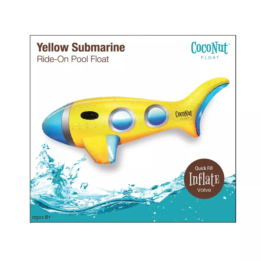 Ride On Yellow Submarine Pool Float