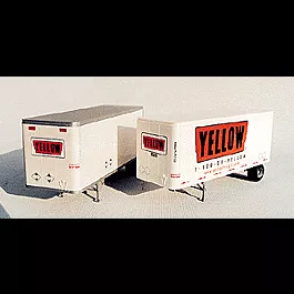 Single 28' Wedge Smoothside Trailer - Undecorated w/Decals -- Yellow Transit (New 1997 Scheme)