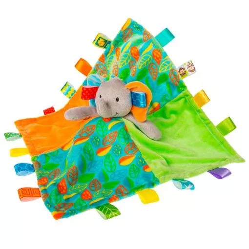 Taggies Little Leaf Elephant Character Blanket – 13×13″