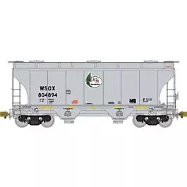 TrinityRail 3281 Cu.Ft. 2-Bay Covered Hopper - Ready to Run -- Winn Bay Sand WSOX #804894 (gray)