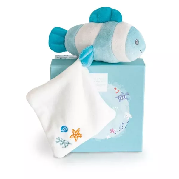 Under the Sea: Sea Green Clownfish Plush With Blanket