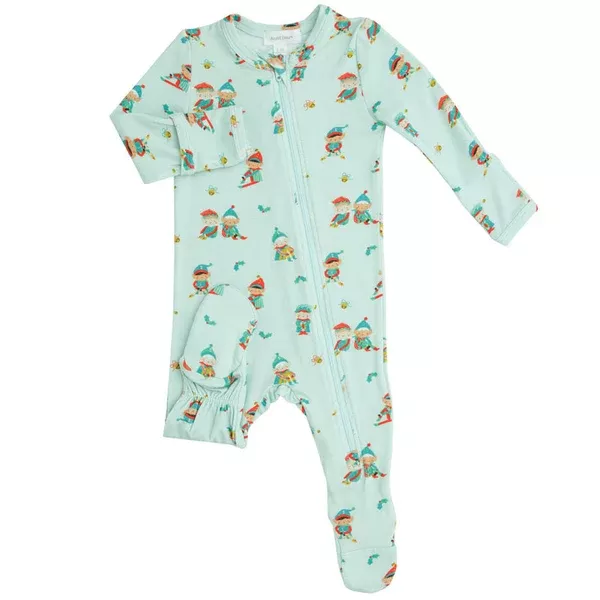 Vintage Elves Zipper Footie