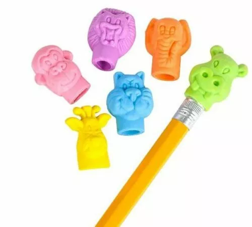 Zoo Animals Pencil Top Erasers, 144 Pieces, 1-inch