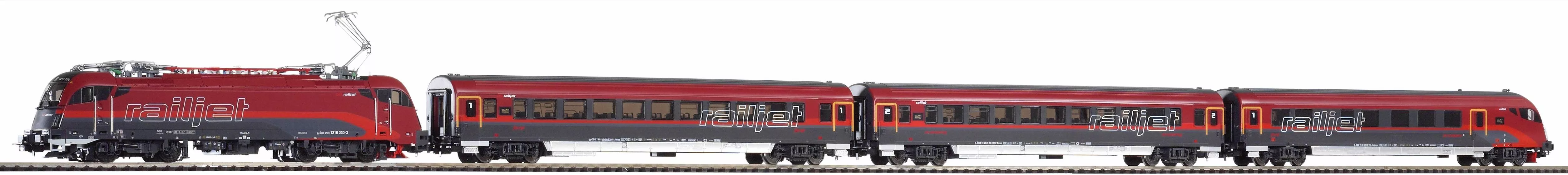 Zugset Railjet Rh 1216 + 3 Wagen OBB (Piko Expert)