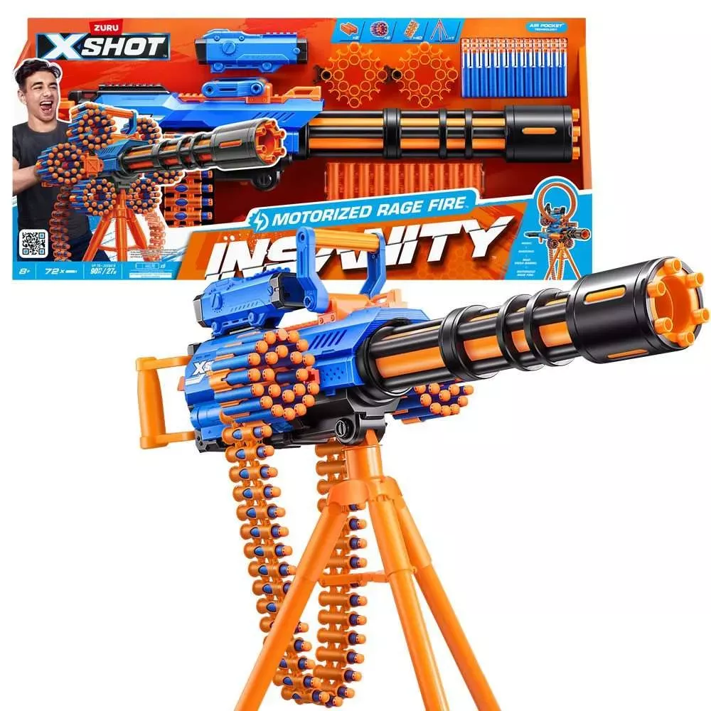 ZURU X-Shot Insanity Motorized Rage Fire (4 Pcs.)